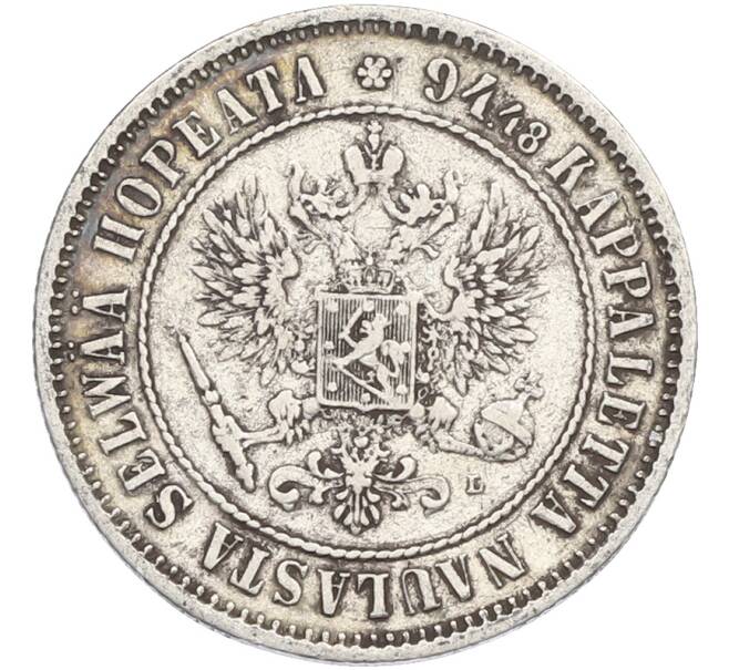 Монета 1 марка 1890 года Русская Финляндия (Артикул: M1-66520) — Фото №2