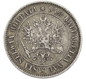 1 марка 1890 года Русская Финляндия — Фото №2