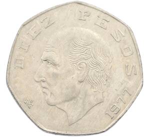 10 песо 1977 года Мексика — Фото №1