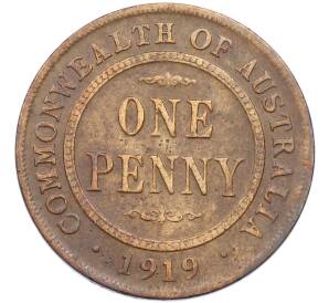1 пенни 1919 года Австралия — Фото №1