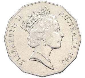 50 центов 1995 года Австралия «50 лет со дня окончания Второй Мировой войны» — Фото №2