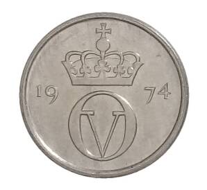 10 эре 1974 года Норвегия — Фото №1