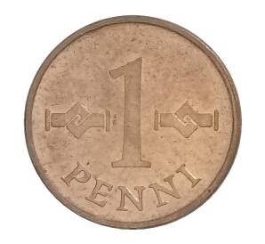 1 пенни 1969 года Финляндия — Фото №2