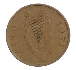 1 пенни 1971 года Ирландия — Фото №1