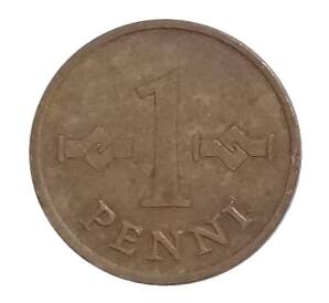 1 пенни 1967 года Финляндия — Фото №2