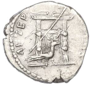 Денарий 141-161 года Римская Империя — Фаустина Старшая (Супруга Антонина Пия — Павлин и трон) — Фото №2