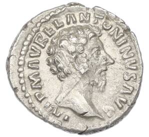 Денарий 161 года Римская Империя — Марк Аврелий (Первый год как Император) — Фото №1