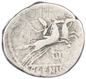 Денарий Римская республика (Зевс с Герой и бига) — Фото №2