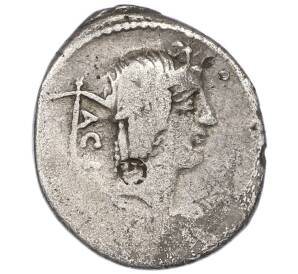 Денарий 45 года до н.э. Римская республика — Луций Валерий Ацискул (Аполлон Соран и Европа на быке) — Фото №1