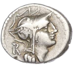 Денарий 91 года до н.э. Римская республика — Децим Юний Силан — Фото №1