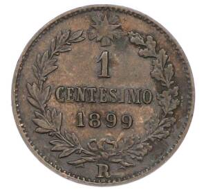 1 чентезимо 1899 года Италия — Фото №1