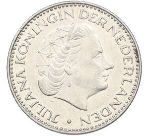 1 гульден 1968 года Нидерланды — Фото №2