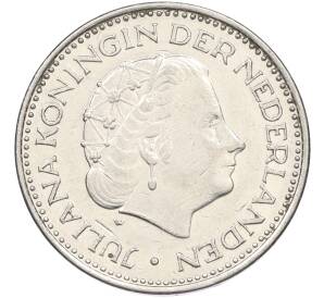 1 гульден 1971 года Нидерланды — Фото №2