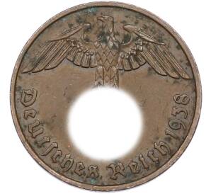 2 рейхспфеннига 1938 года F Германия — Фото №1