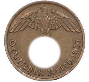 2 рейхспфеннига 1937 года D Германия — Фото №1