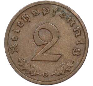 2 рейхспфеннига 1938 года G Германия — Фото №2