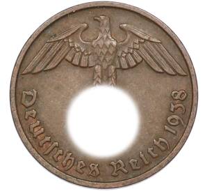 2 рейхспфеннига 1938 года D Германия — Фото №1