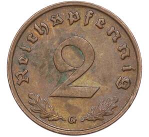 2 рейхспфеннига 1939 года G Германия — Фото №2