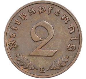 2 рейхспфеннига 1939 года E Германия — Фото №2