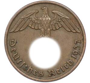 2 рейхспфеннига 1937 года D Германия — Фото №1