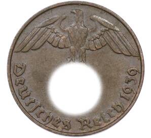 2 рейхспфеннига 1939 года D Германия — Фото №1