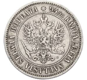 1 марка 1890 года Русская Финляндия — Фото №2
