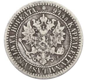 1 марка 1865 года Русская Финляндия — Фото №2