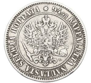 1 марка 1890 года Русская Финляндия — Фото №2