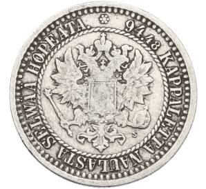 1 марка 1866 года Русская Финляндия — Фото №2