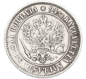 1 марка 1890 года Русская Финляндия — Фото №2