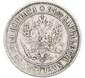 1 марка 1890 года Русская Финляндия — Фото №2