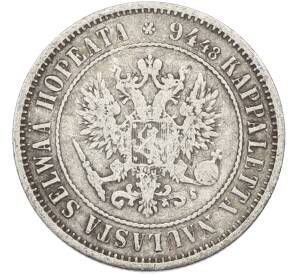 1 марка 1874 года Русская Финляндия — Фото №2
