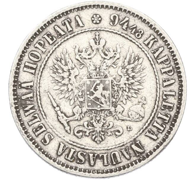 Монета 1 марка 1890 года Русская Финляндия (Артикул: M1-66580) — Фото №2