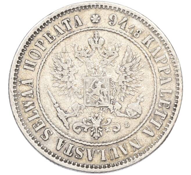 Монета 1 марка 1890 года Русская Финляндия (Артикул: M1-66595) — Фото №2