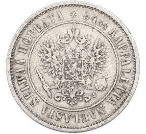 1 марка 1874 года Русская Финляндия — Фото №2