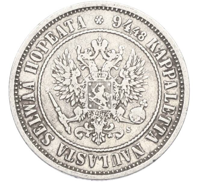 Монета 1 марка 1874 года Русская Финляндия (Артикул: M1-66614) — Фото №2