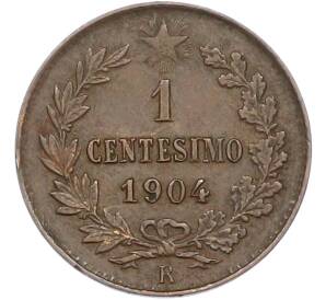 1 чентезимо 1904 года Италия — Фото №1