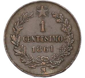 1 чентезимо 1861 года Италия — Фото №1