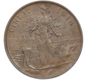 1 чентезимо 1914 года Италия — Фото №1
