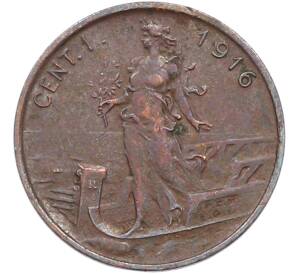 1 чентезимо 1916 года Италия — Фото №1