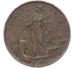 1 чентезимо 1912 года Италия — Фото №1