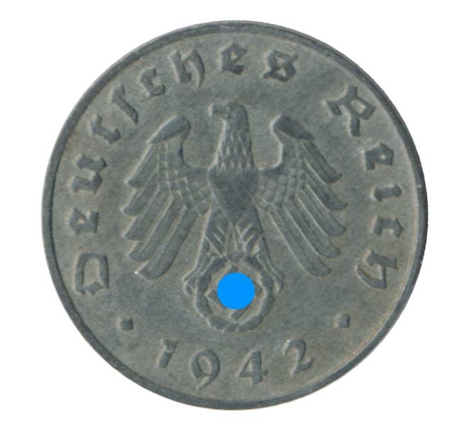 Монета 1 рейхспфенниг 1942 года B Германия (Артикул M2-35656)