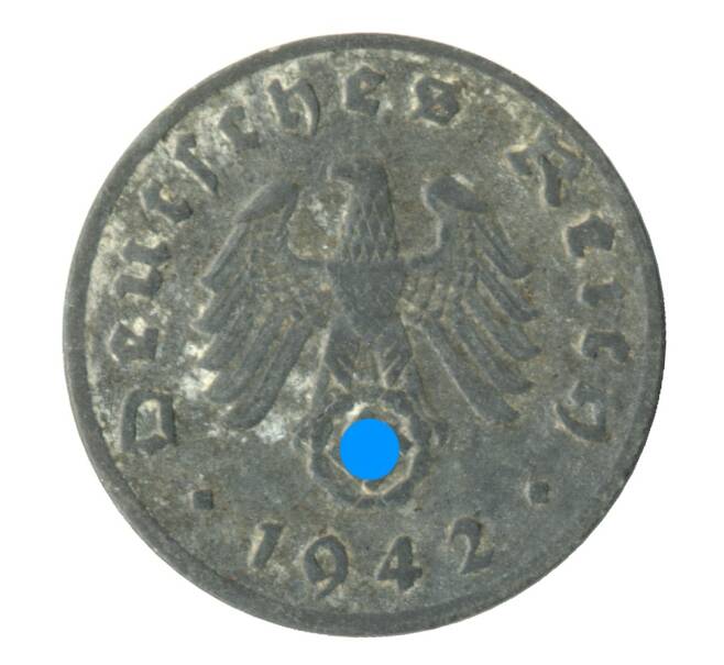 Монета 1 рейхспфенниг 1942 года D Германия (Артикул M2-35680)