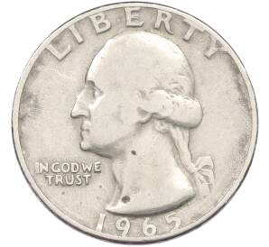 1/4 доллара (25 центов) 1965 года США — Фото №1