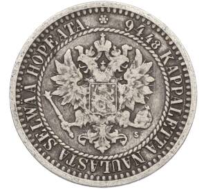 1 марка 1865 года Русская Финляндия — Фото №2