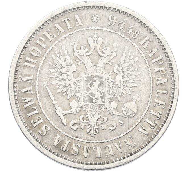 Монета 1 марка 1874 года Русская Финляндия (Артикул: M1-66627) — Фото №2