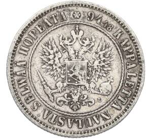 1 марка 1890 года Русская Финляндия — Фото №2