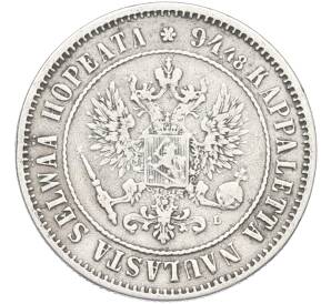 1 марка 1890 года Русская Финляндия — Фото №2