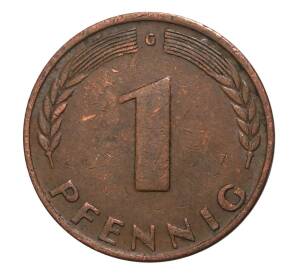 1 пфенниг 1949 года G Германия — Фото №2