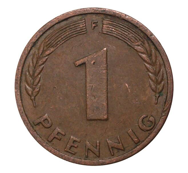 Монета 1 пфенниг 1949 года F Германия (Артикул: M2-35732) — Фото №2